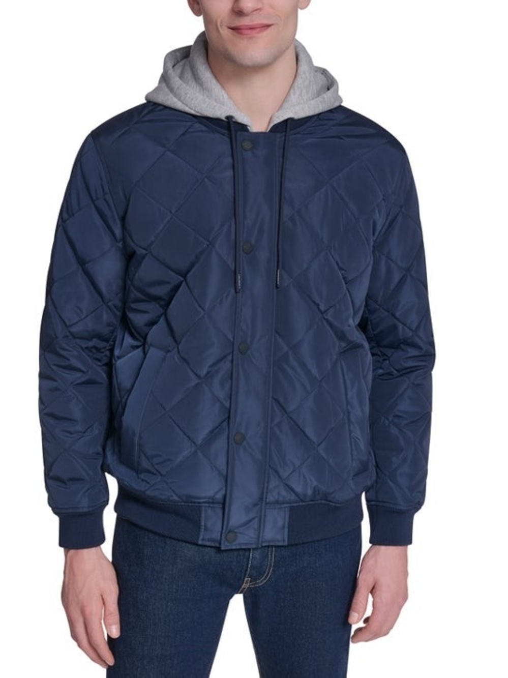 New Converse Men's Boys Hooded Bomber Jacket Blue Navy Select Size Small-XXL NWT